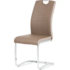 Autronic Jídelní židle DCL-406 GREY - šedá/bílé boky