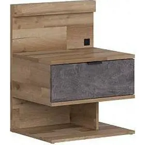 Produkt BRW Arica noční stolek KOM1S/L, dub silva/beton