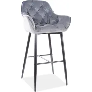 Produkt Casarredo Barová čalouněná židle BERI velvet šedá/černá