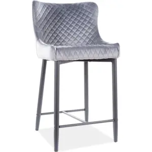 Produkt Casarredo Barová židle TIAN B H-2 VELVET šedá/černá