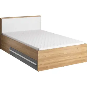 Produkt Casarredo Postel 120x200 FLAMY 10 2S dub nash/šedá/bílá