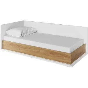 Casarredo Postel 90x200 s ÚP levá SOMAS 09L bílá/ořech natural