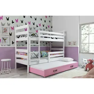 Falco Patrová postel s přistýlkou Norbert bílá/růžová