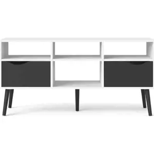 Falco TV stolek Retro 391 bílá/černá