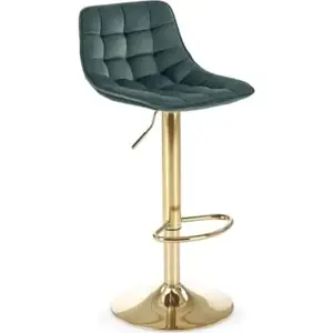 Produkt Halmar Barová židle H120 - zelená/zlatá