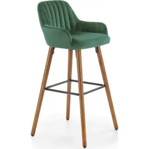 Produkt Halmar Barová židle H93 - ořech/zelená