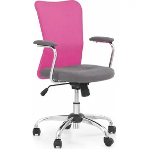 Produkt Halmar Dětská židle Andy - šedá/růžová