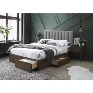 Produkt Halmar Manželská postel GORASHI 160x200 cm - šedá/ořech