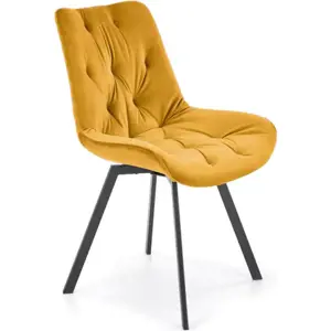 Produkt Halmar Otočná jídelní židle K519 - žlutá