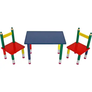 Idea Dětský set stůl + 2 židle PASTELKY
