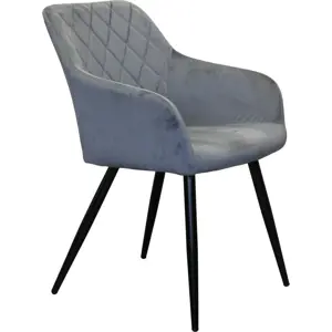 Idea Jídelní židle DIAMANT šedý samet