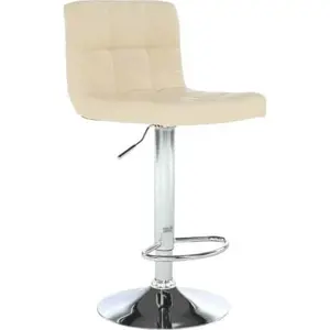 Produkt Tempo Kondela Barová židle KANDY NEW - ekokůže béžová / chrom + kupón KONDELA10 na okamžitou slevu 3% (kupón uplatníte v košíku)