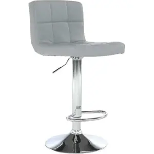 Produkt Tempo Kondela Barová židle KANDY NEW - ekokůže šedá / chrom + kupón KONDELA10 na okamžitou slevu 3% (kupón uplatníte v košíku)