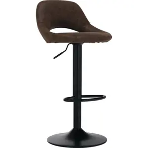 Produkt Tempo Kondela Barová židle LORASA NEW - hnědá látka s efektem broušené kůže + kupón KONDELA10 na okamžitou slevu 3% (kupón uplatníte v košíku)
