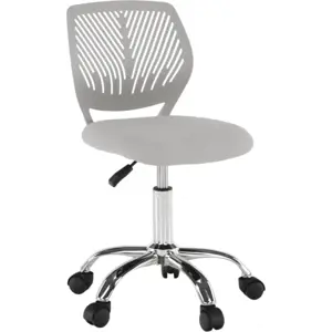 Produkt Tempo Kondela Dětská otočná židle SELVA, šedá/chrom + kupón KONDELA10 na okamžitou slevu 3% (kupón uplatníte v košíku)