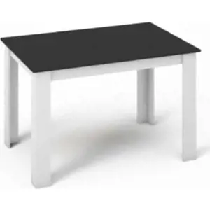 Tempo Kondela Jídelní stůl KRAZ 120x80 - Bílá / Černá + kupón KONDELA10 na okamžitou slevu 3% (kupón uplatníte v košíku)