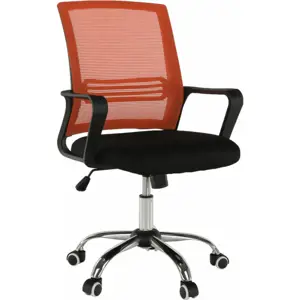 Tempo Kondela Kancelářská židle APOLO - síťovina oranžová /  černá + kupón KONDELA10 na okamžitou slevu 3% (kupón uplatníte v košíku)