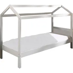 Tempo Kondela Montessori postel IMPRES - bílá/borovicové dřevo + kupón KONDELA10 na okamžitou slevu 3% (kupón uplatníte v košíku)