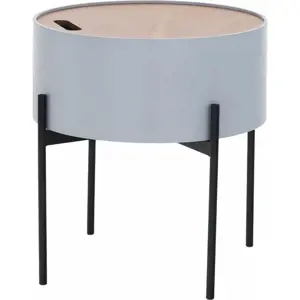 Produkt Tempo Kondela Příruční stolek MOSAI - šedá / přírodní / černá + kupón KONDELA10 na okamžitou slevu 3% (kupón uplatníte v košíku)