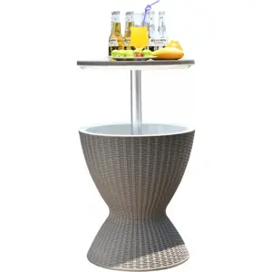 Tempo Kondela Zahradní chladící stolek FABIR - šedý + kupón KONDELA10 na okamžitou slevu 3% (kupón uplatníte v košíku)