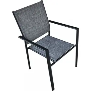 Produkt Tempo Kondela Zahradní stohovatelná židle TELMA - šedá / černá + kupón KONDELA10 na okamžitou slevu 3% (kupón uplatníte v košíku)