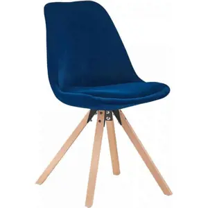 Tempo Kondela Židle SABRA - modrá/buk + kupón KONDELA10 na okamžitou slevu 3% (kupón uplatníte v košíku)