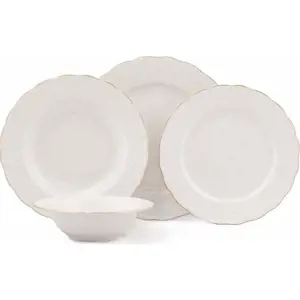 24dílná sada porcelánového nádobí Kutahya Simplicity