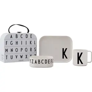 Produkt 3dílný dětský jídelní set s kufříkem Design Letters Classics K