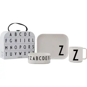 Produkt 3dílný dětský jídelní set s kufříkem Design Letters Classics Z