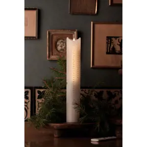 Adventní LED svíčka Sirius Sara Gold Dots, 29 cm