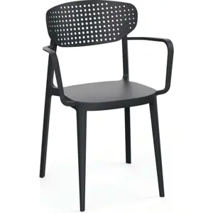 Produkt Antracitová plastová zahradní židle Aire – Rojaplast