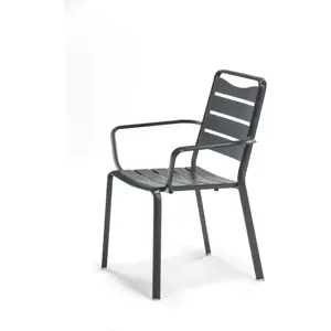 Produkt Antracitové kovové zahradní židle v sadě 4 ks Spring – Ezeis
