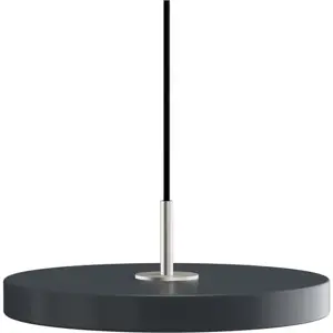 Antracitové LED závěsné svítidlo s kovovým stínidlem ø 31 cm Asteria Mini – UMAGE