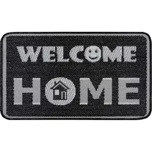 Produkt Antracitově šedá rohožka Hanse Home Weave Smiley Welcome, 50 x 80 cm