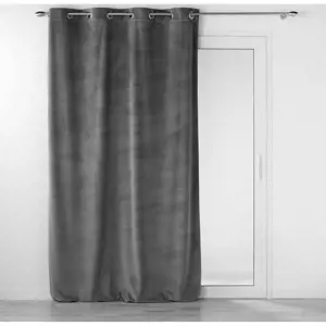 Produkt Antracitový sametový závěs 140x260 cm Velouriane – douceur d'intérieur