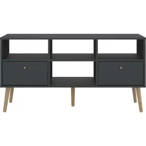 Antracitový TV stolek 117x61 cm Bodo – Tvilum