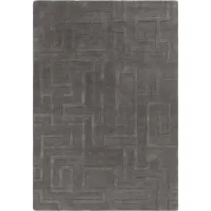 Antracitový vlněný koberec 120x170 cm Maze – Asiatic Carpets