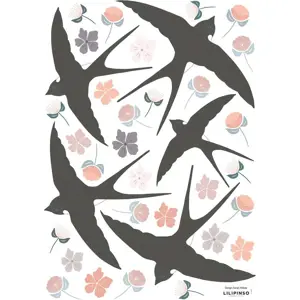 Produkt Arch samolepek 30x42 cm Flowers & Swallows – Lilipinso