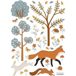 Arch samolepek 30x42 cm Woodland Animals & Fox – Lilipinso