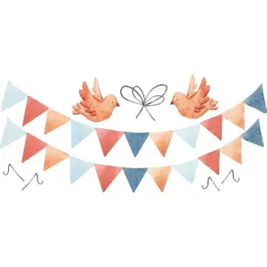 Arch samolepek 55x24 cm Colorful Pennants – Lilipinso