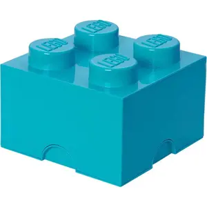 Azurově modrý úložný box čtverec LEGO®