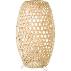 Bambusová stolní lampa v přírodní barvě s bambusovým stínidlem (výška 36 cm) Natural Way – Casa Selección