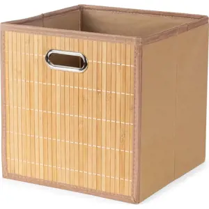 Bambusový úložný box v přírodní barvě 31x31x31 cm – Compactor