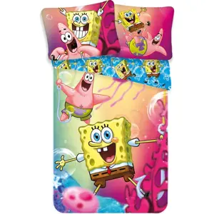 Bavlněné dětské povlečení na jednolůžko 140x200 cm Sponge Bob – Jerry Fabrics