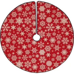 Bavlněný koberec pod vánoční stromeček Butter Kings Freezy Snowflakes, ø 130 cm