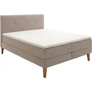 Béžová boxspring postel 160x200 cm Stockholm – Meise Möbel