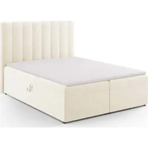 Produkt Béžová boxspring postel s úložným prostorem 160x200 cm Gina – Milo Casa