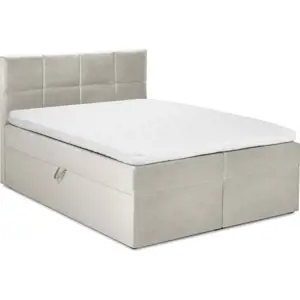 Produkt Béžová boxspring postel s úložným prostorem 160x200 cm Mimicry – Mazzini Beds