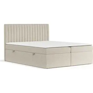 Béžová boxspring postel s úložným prostorem 160x200 cm Spencer – Maison de Rêve
