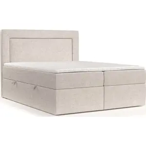 Béžová boxspring postel s úložným prostorem 180x200 cm Imagine – Maison de Rêve